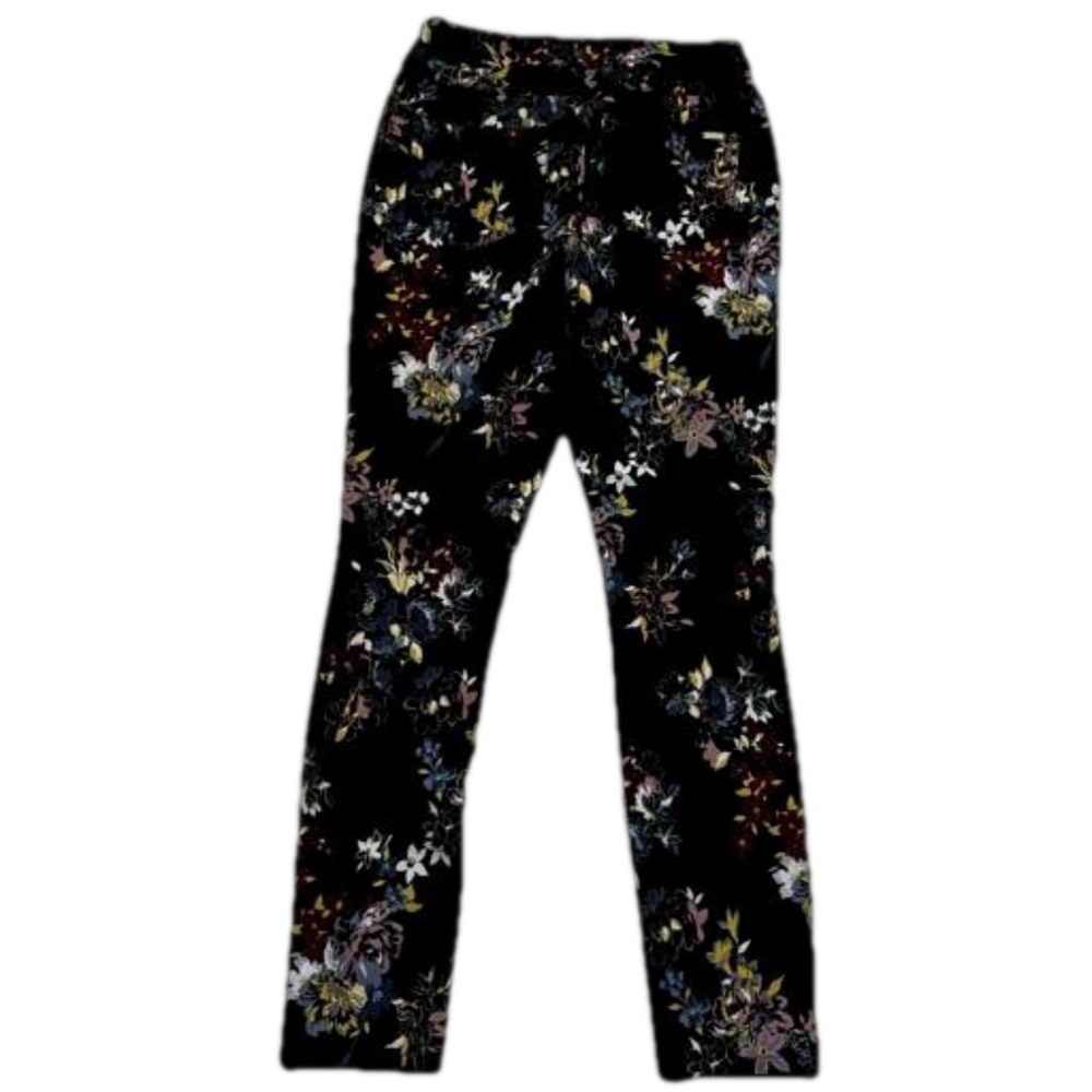 GILI Dual Stretch Colored Denim Ankle Jeggings Jeans Black Floral Size 2 NEW - Picture 3 of 11